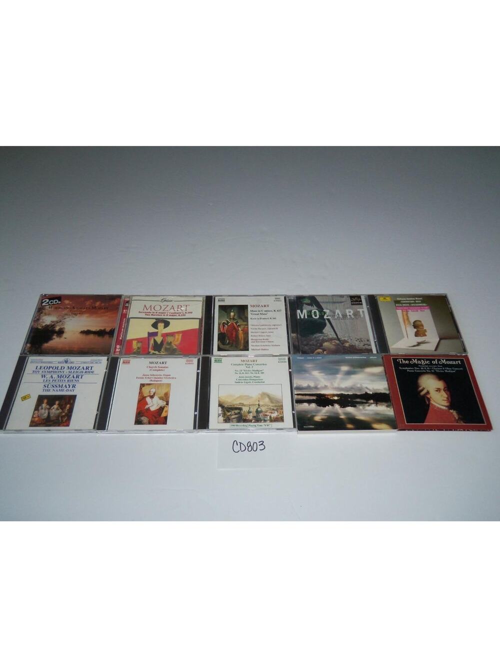 Mozart 10 CD Lot Piano Concertos Organ Orchestra -0518CD803